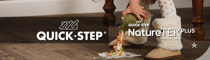 quick-step NatureTEK Plus Waterproof laminate flooring collection at ACWG